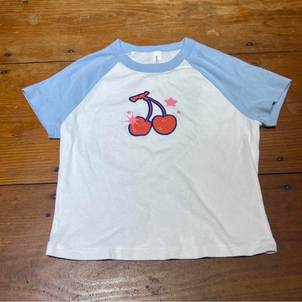 Cherry Baby Baseball Cotton T Shirt 90s Y2K